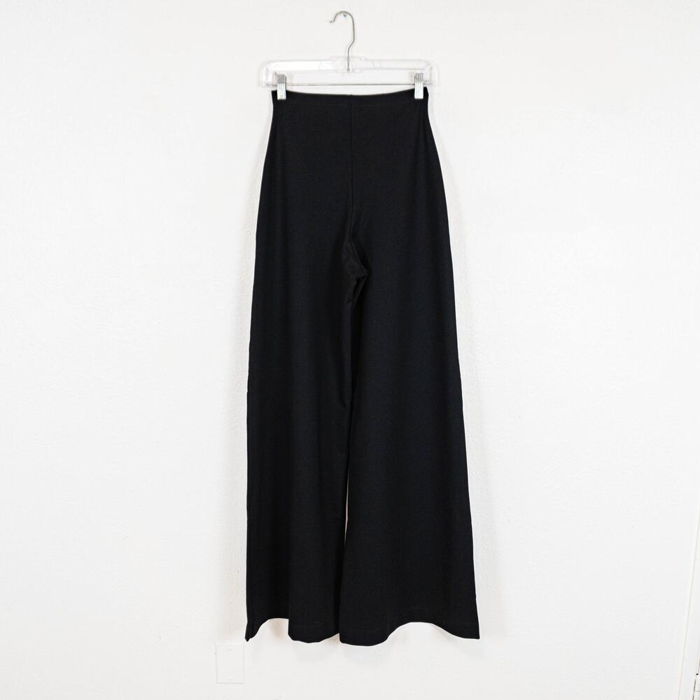 RIPLEY RADER Black Ponte Knit Long Wide Leg Pant size 4 (Large) - Picture 4 of 11